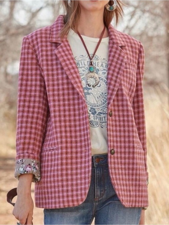 Sundance Jackets & Blazers - Sundance Women’s The Lisa Plaid Wool Blend Blazer Jacket Size XS